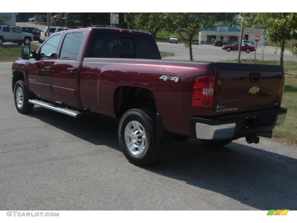 2008 Silverado 3500HD LTZ Crew Cab 4x4 - Deep Ruby Red Metallic / Ebony photo #42