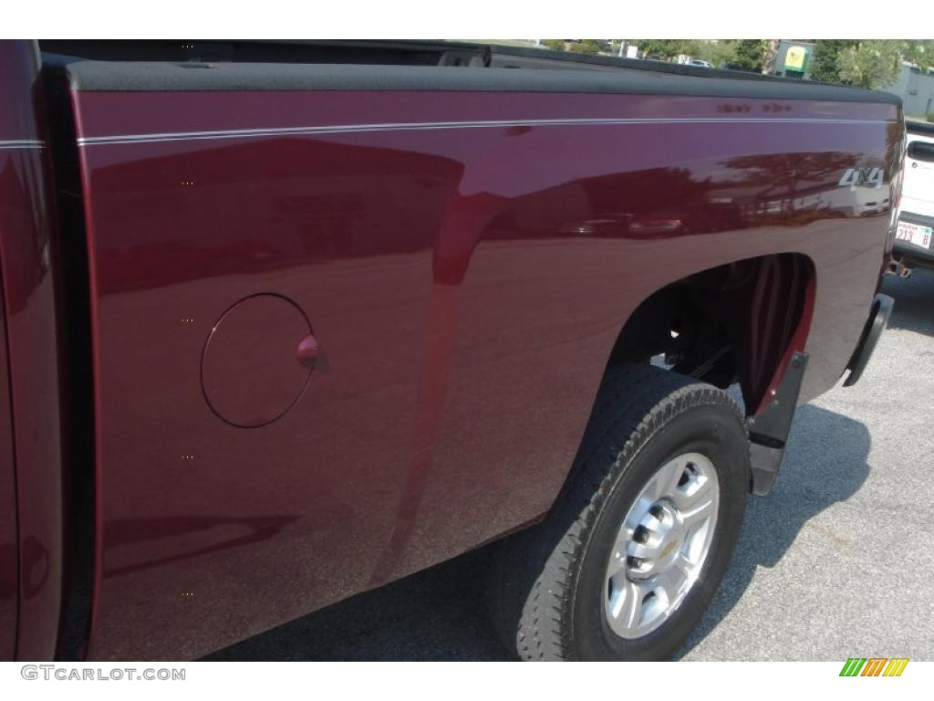 2008 Silverado 3500HD LTZ Crew Cab 4x4 - Deep Ruby Red Metallic / Ebony photo #46