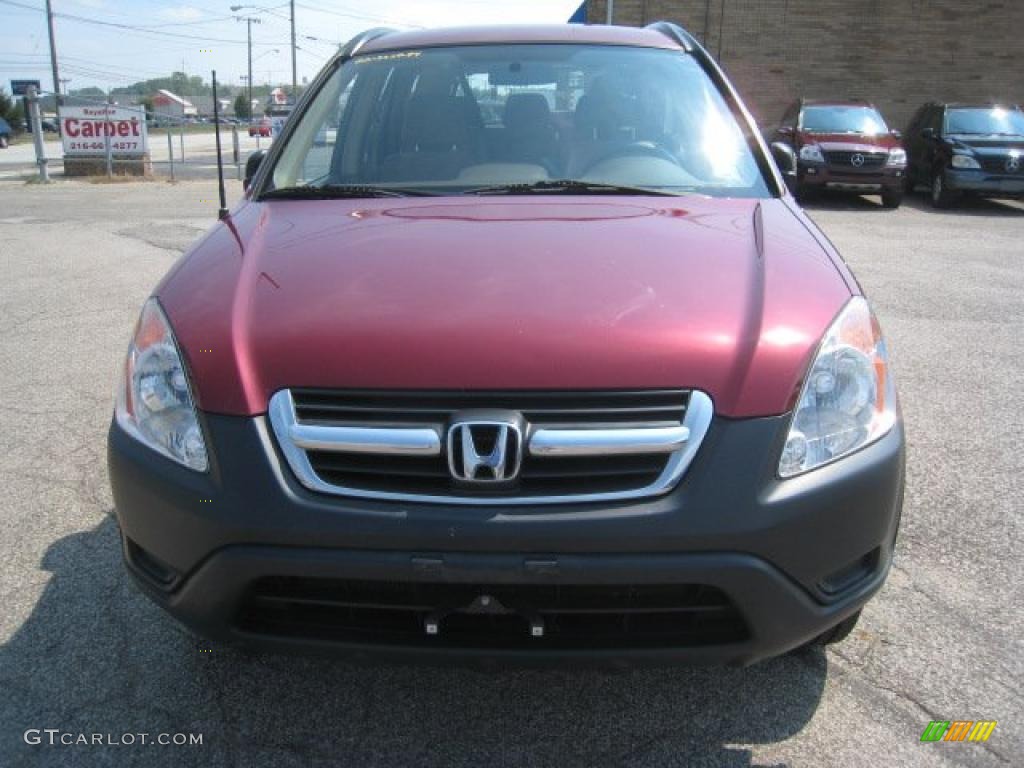 2002 CR-V LX 4WD - Chianti Red Pearl / Saddle photo #2