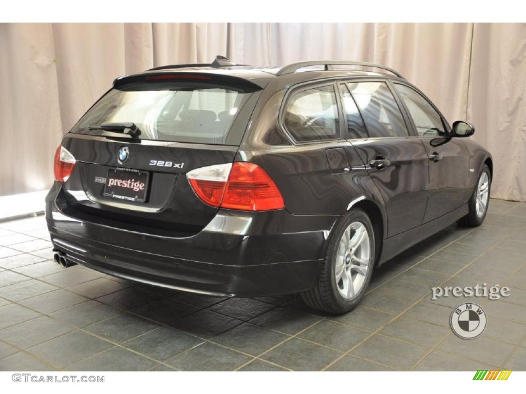 2008 3 Series 328xi Wagon - Jet Black / Black photo #2