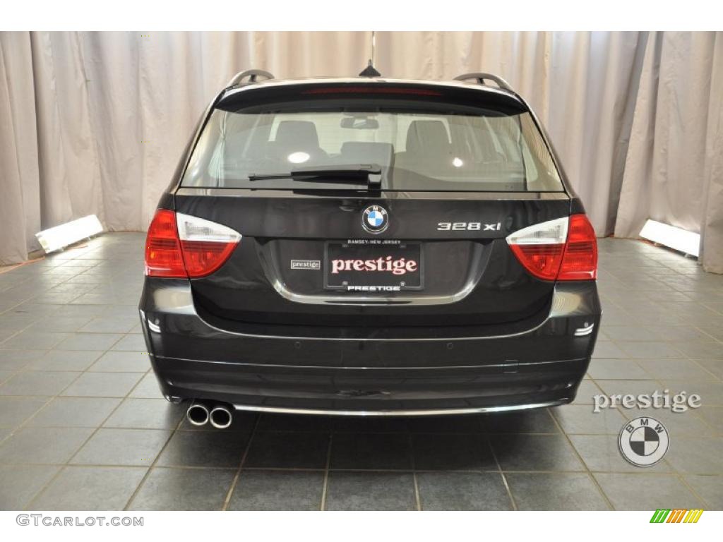 2008 3 Series 328xi Wagon - Jet Black / Black photo #3