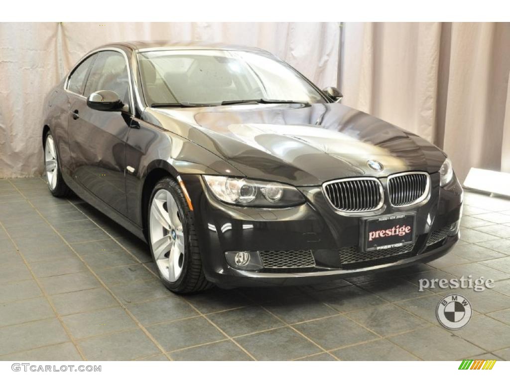 2007 3 Series 335i Coupe - Jet Black / Black photo #7