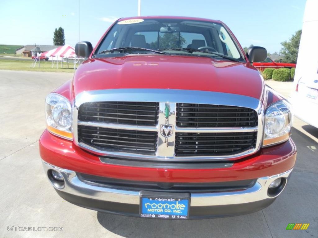 2006 Ram 1500 SLT Quad Cab - Inferno Red Crystal Pearl / Medium Slate Gray photo #2