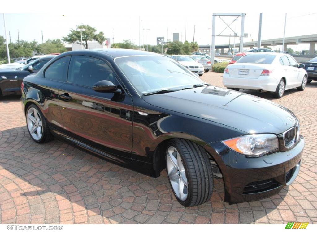2008 1 Series 135i Coupe - Jet Black / Black photo #7
