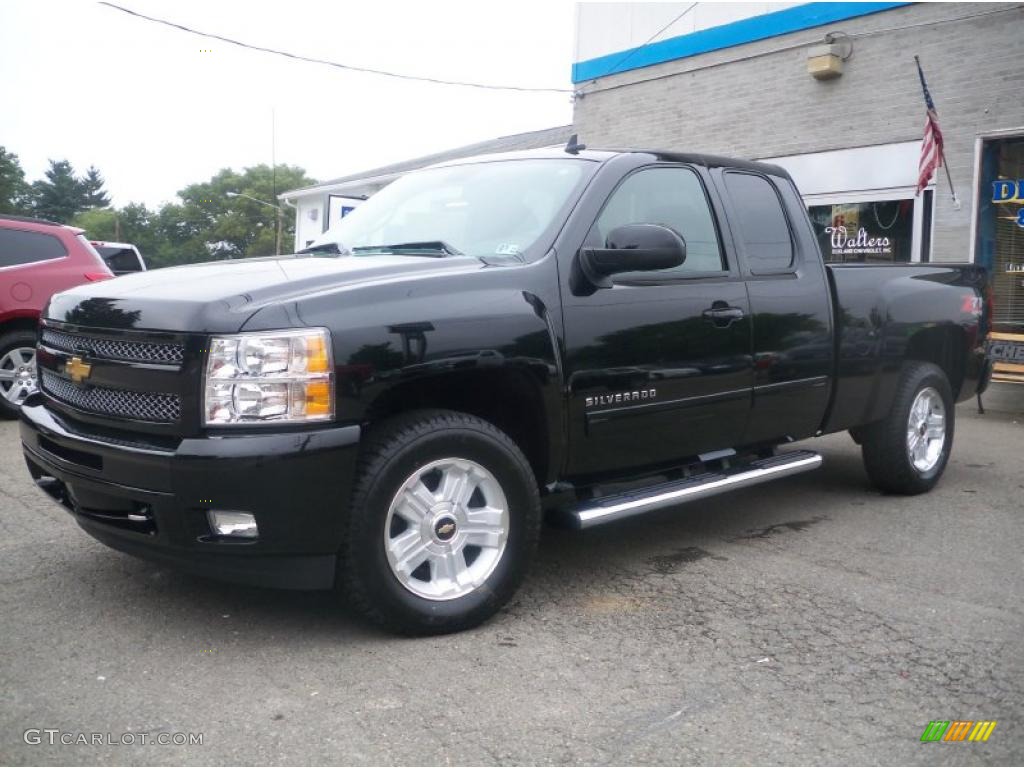 2010 Silverado 1500 LT Extended Cab 4x4 - Black / Ebony photo #1