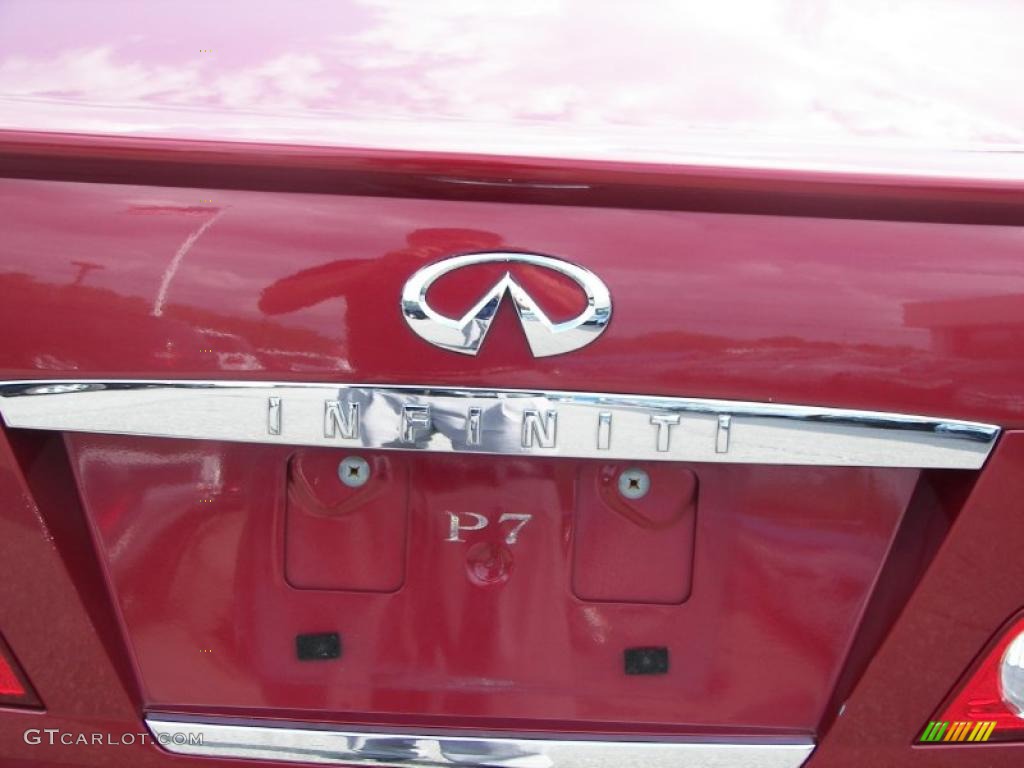 2006 M 35x Sedan - Crimson Roulette Pearl / Wheat photo #25