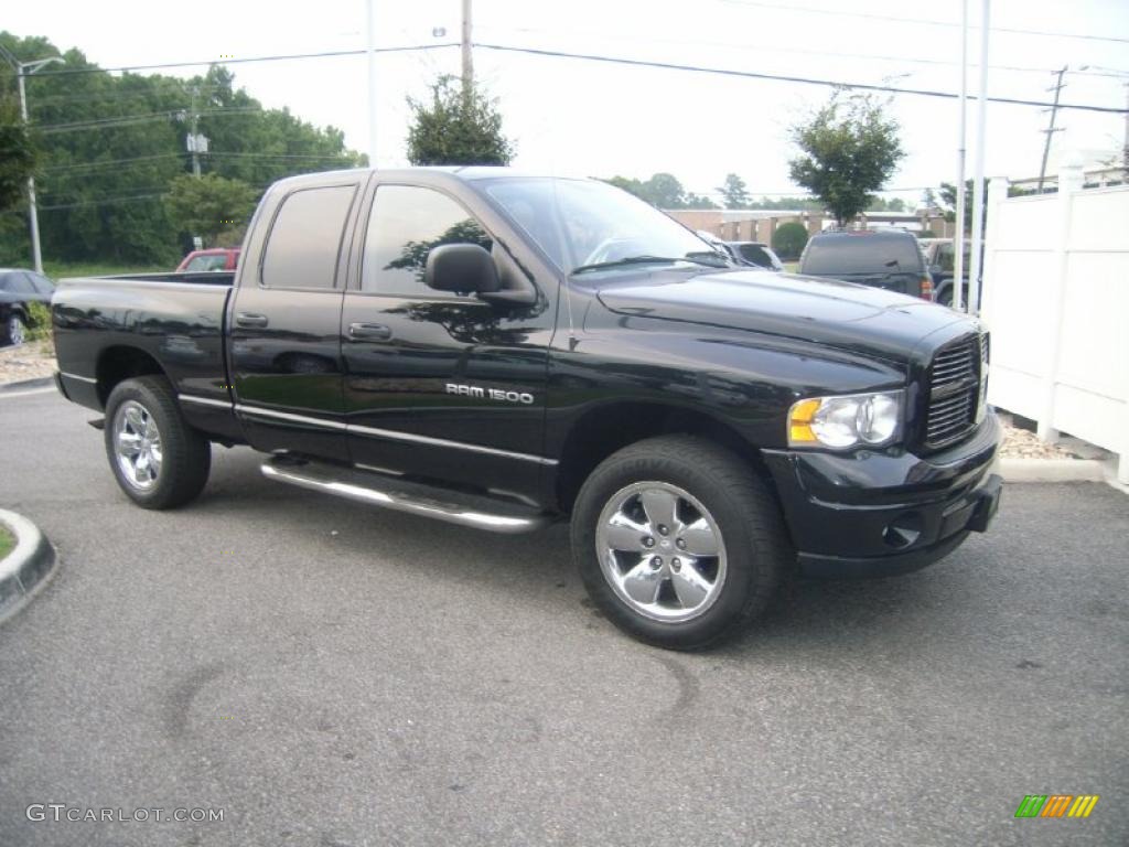 2003 Ram 1500 SLT Quad Cab 4x4 - Black / Dark Slate Gray photo #8