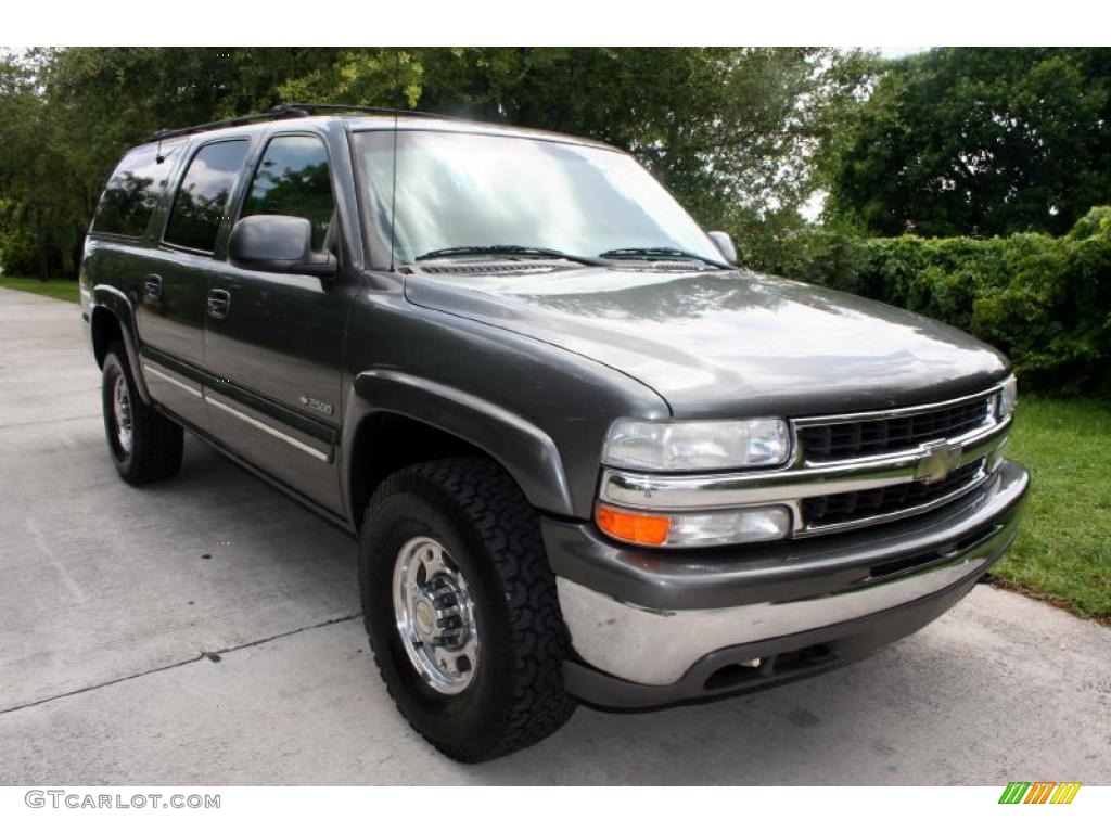 2000 Suburban 2500 LT 4x4 - Medium Charcoal Gray Metallic / Medium Oak photo #15