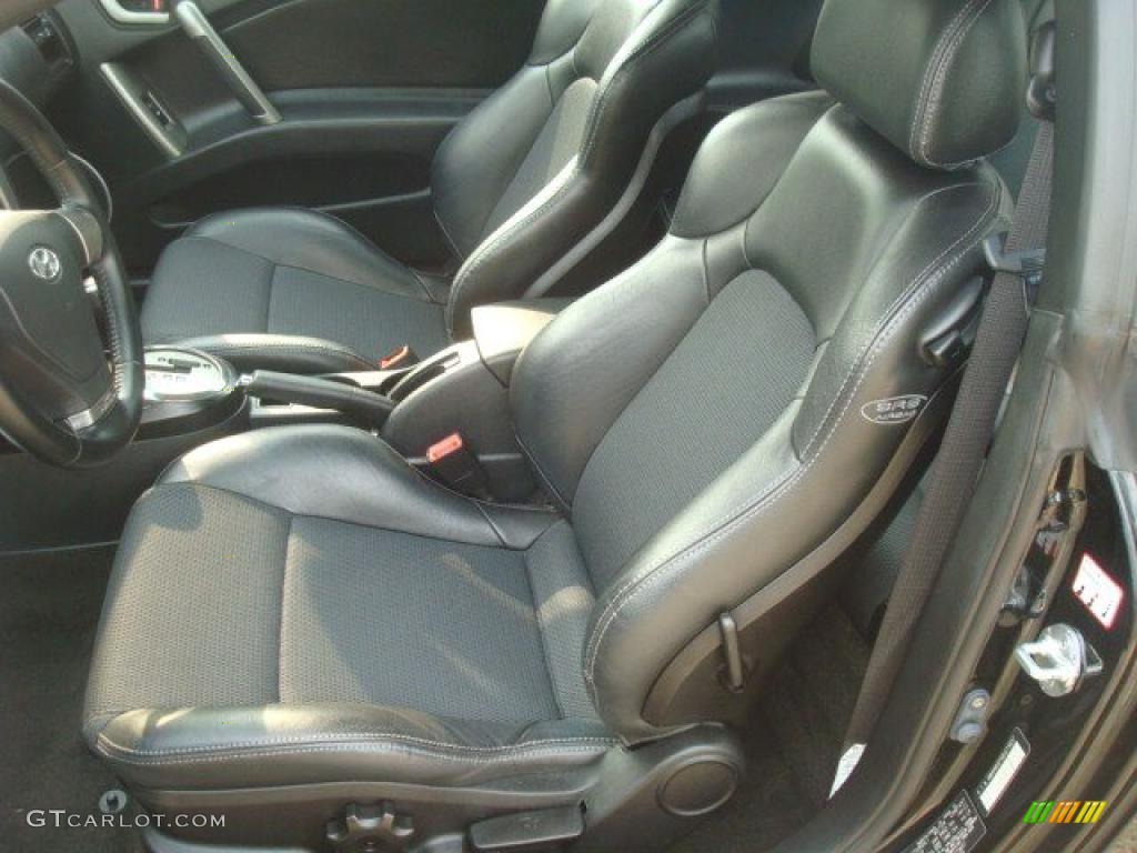 2008 Tiburon GT - Black Pearl / GT Black Leather/Black Sport Grip photo #9