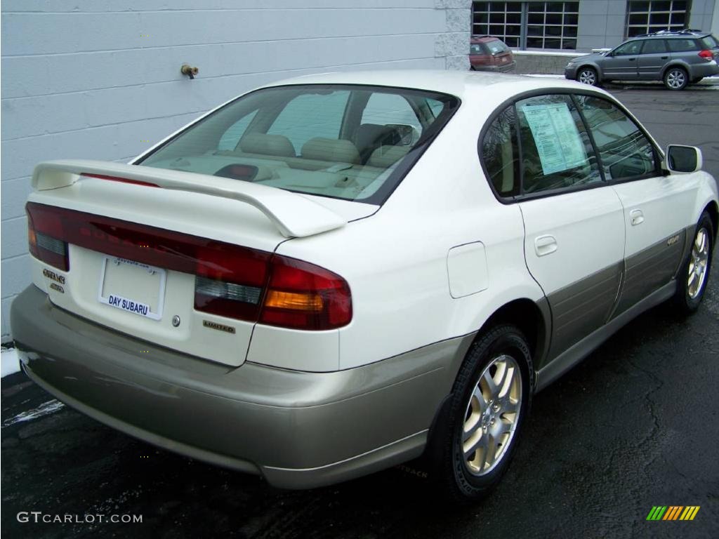 2002 Outback Limited Sedan - White Frost Pearl / Beige photo #7
