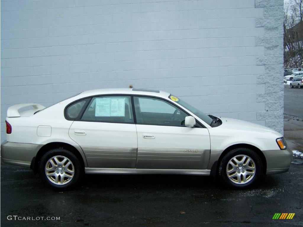 2002 Outback Limited Sedan - White Frost Pearl / Beige photo #8