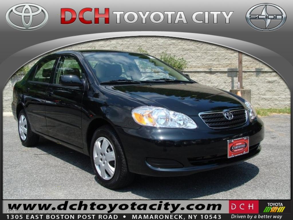 2008 Corolla LE - Black Sand Pearl / Beige photo #1