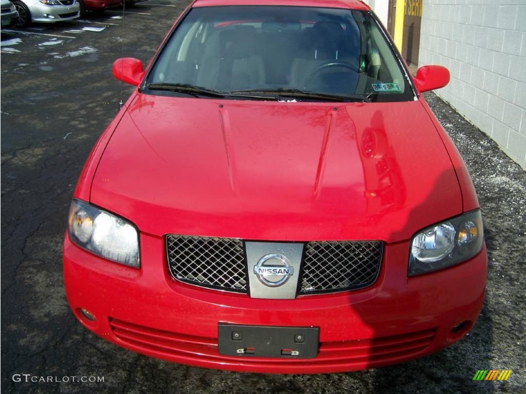 2005 Sentra SE-R Spec V - Code Red / Charcoal photo #2