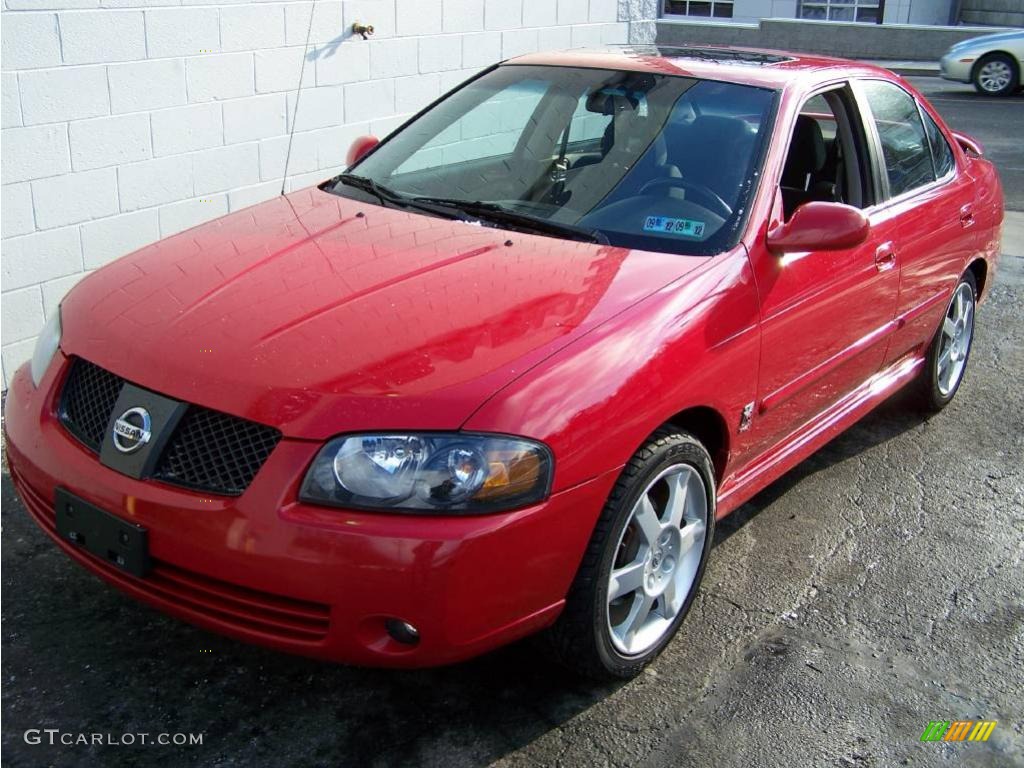 2005 Sentra SE-R Spec V - Code Red / Charcoal photo #3