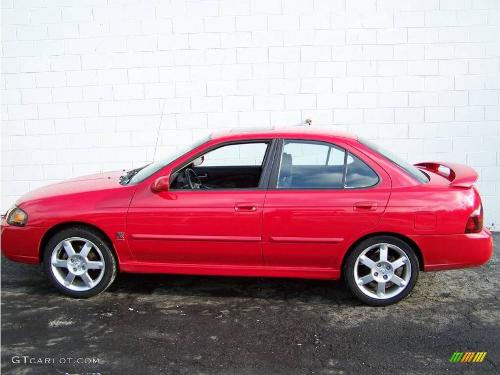2005 Sentra SE-R Spec V - Code Red / Charcoal photo #4