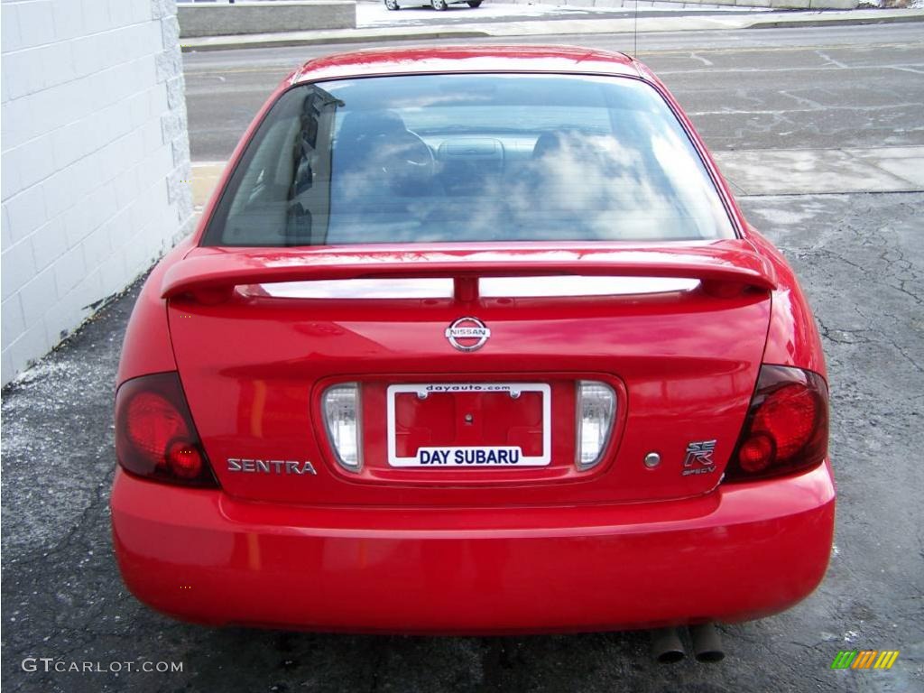 2005 Sentra SE-R Spec V - Code Red / Charcoal photo #6