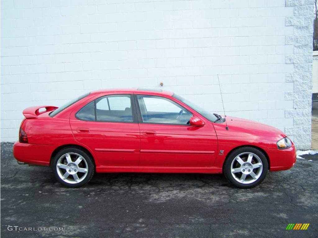 2005 Sentra SE-R Spec V - Code Red / Charcoal photo #8