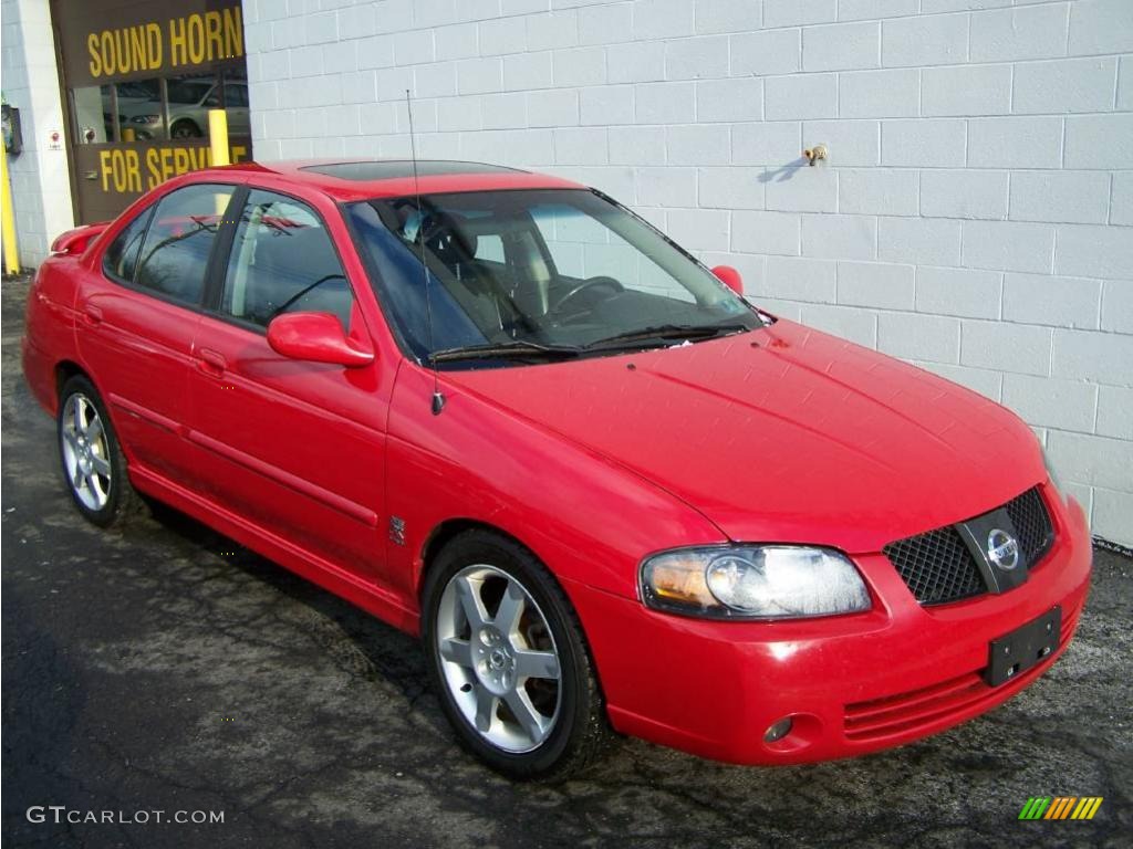 2005 Sentra SE-R Spec V - Code Red / Charcoal photo #9