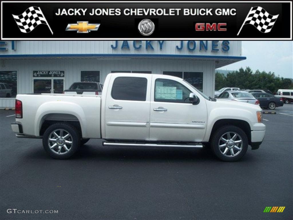 2010 Sierra 1500 Denali Crew Cab AWD - White Diamond Tricoat / Ebony photo #1
