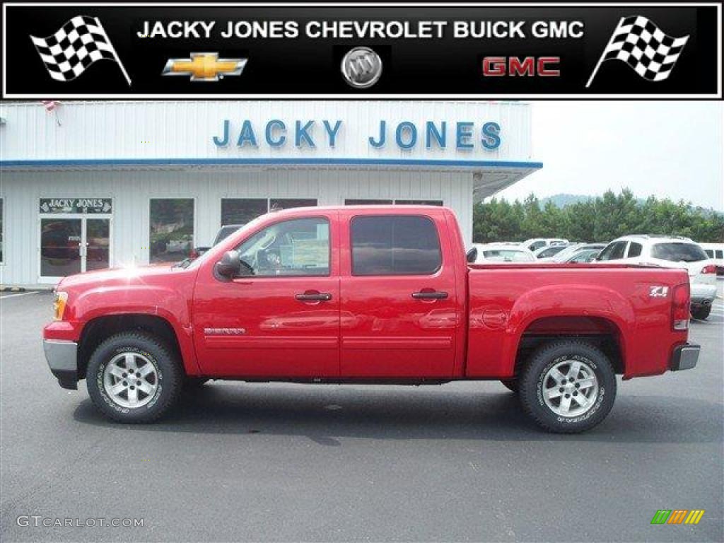 2010 Sierra 1500 SLE Crew Cab 4x4 - Fire Red / Ebony photo #1