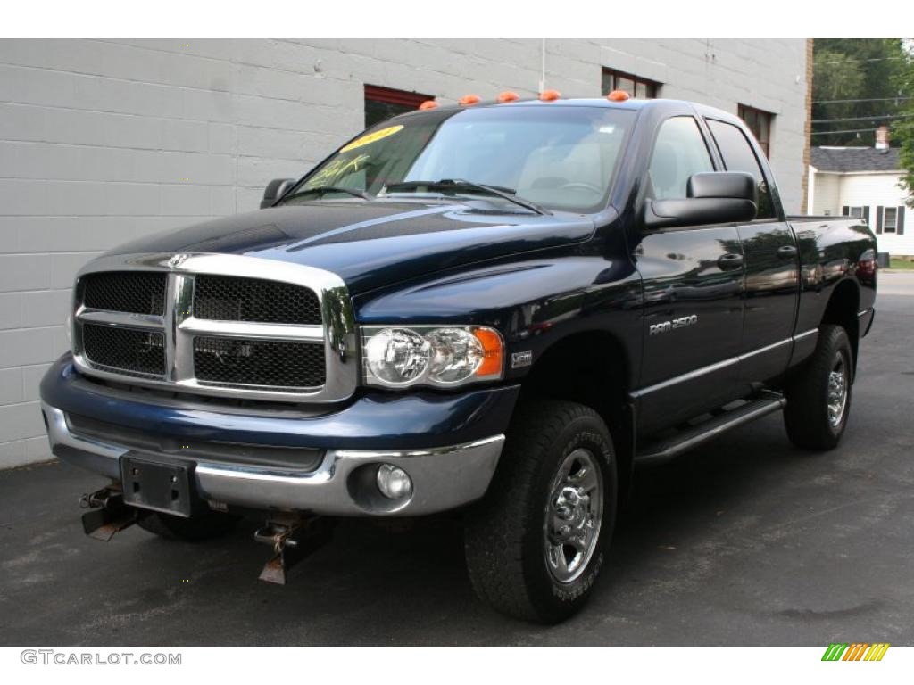 2004 Ram 2500 SLT Quad Cab 4x4 - Patriot Blue Pearl / Dark Slate Gray photo #1