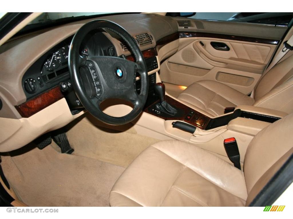 2003 5 Series 525i Sedan - Alpine White / Sand Beige photo #3
