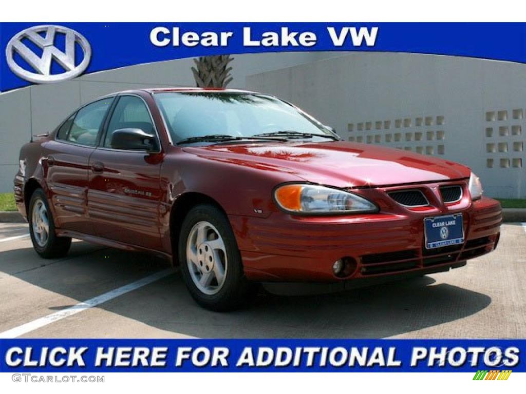 2000 Grand Am SE Sedan - Redfire Metallic / Dark Pewter photo #1