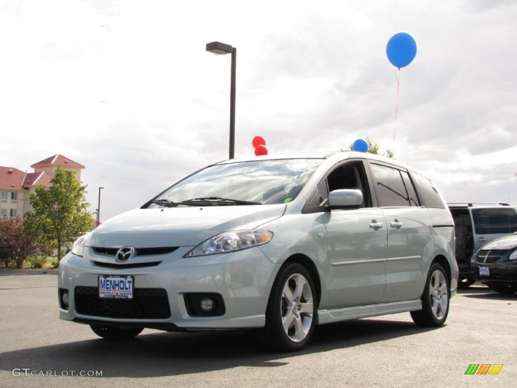 2007 MAZDA5 Touring - Stellar Greensilver Metallic / Black photo #2