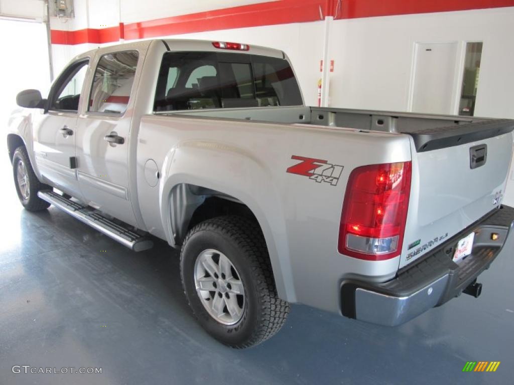 2010 Sierra 1500 SLE Crew Cab 4x4 - Pure Silver Metallic / Dark Titanium/Light Titanium photo #3