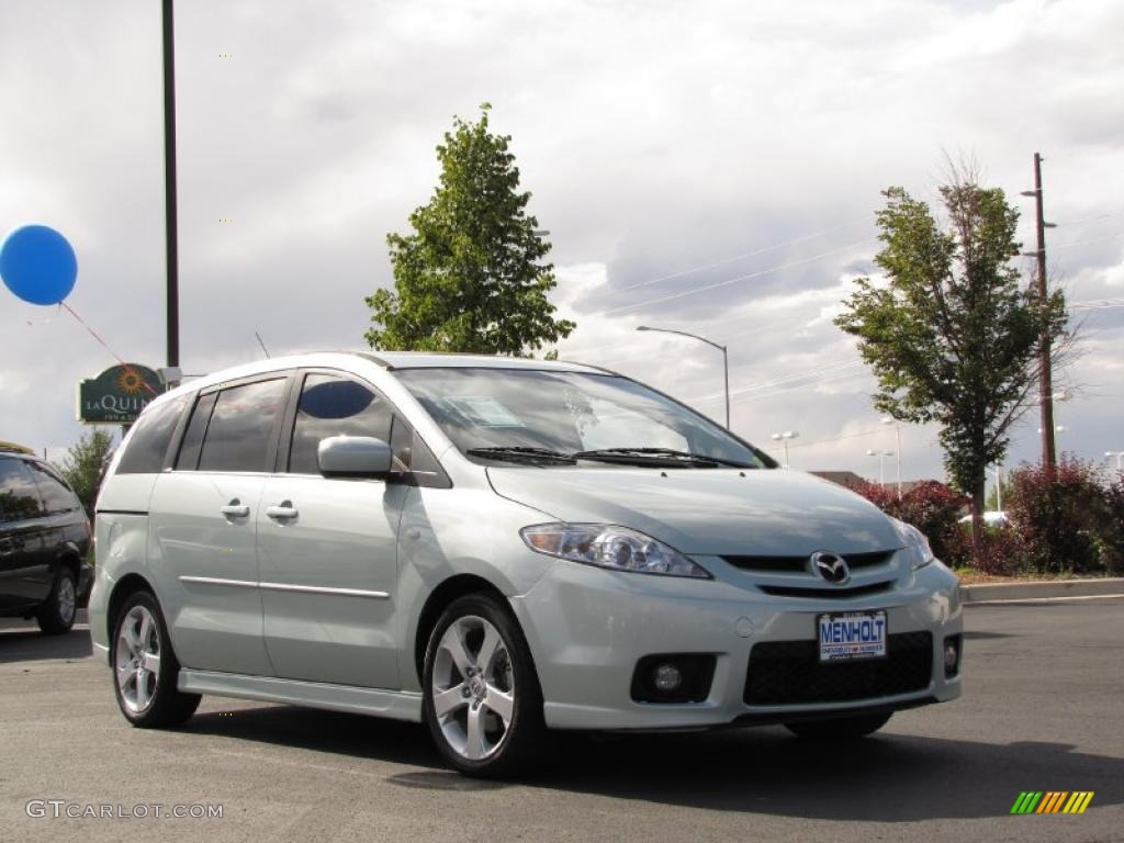 2007 MAZDA5 Touring - Stellar Greensilver Metallic / Black photo #14