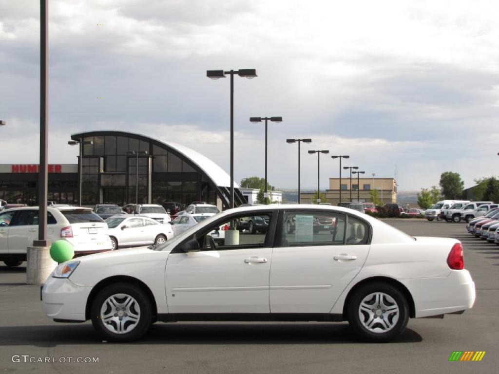 2007 Malibu LS Sedan - White / Cashmere Beige photo #1