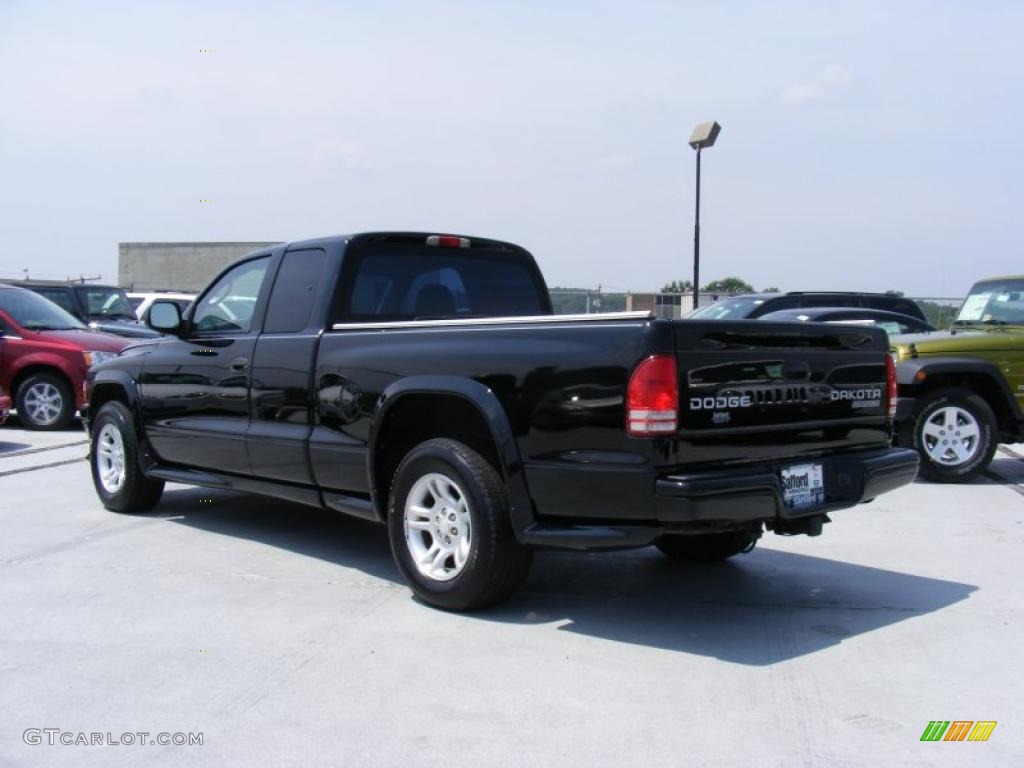 2003 Dakota Stampede Club Cab - Black / Dark Slate Gray photo #7