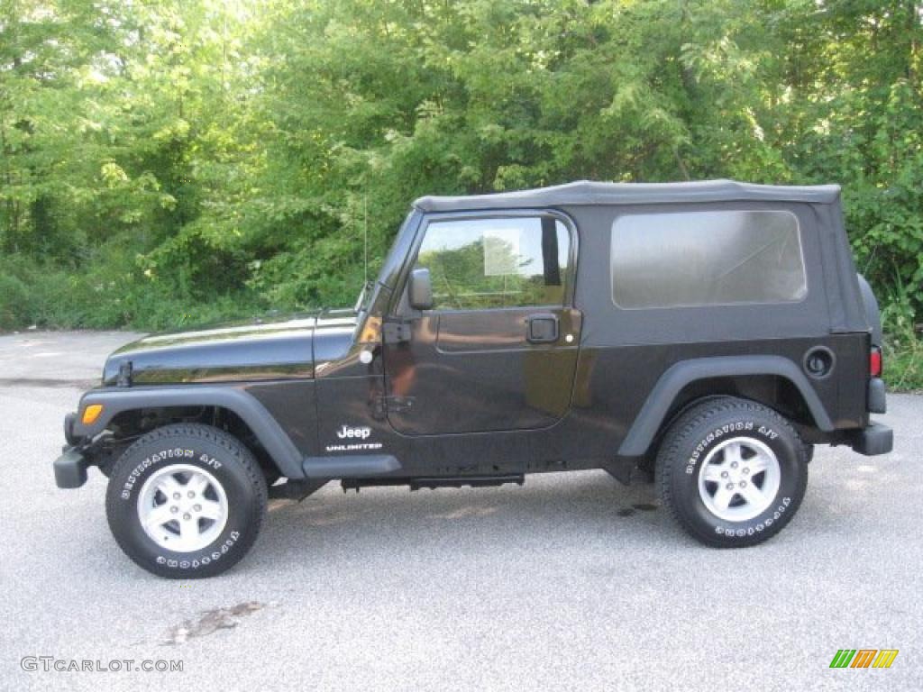 2004 Wrangler Sport 4x4 - Black / Dark Slate Gray photo #6