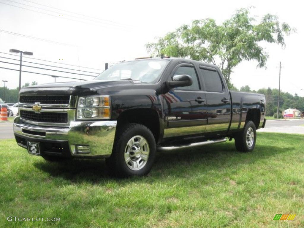 2007 Silverado 2500HD LTZ Crew Cab 4x4 - Black / Ebony photo #1