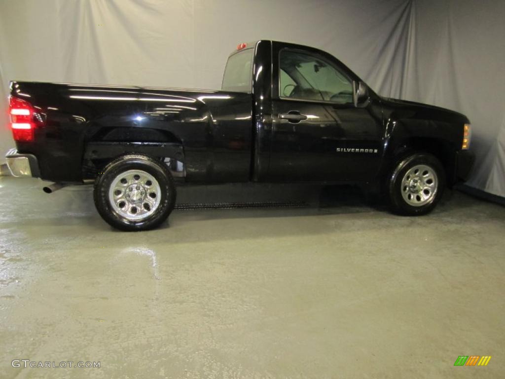 2008 Silverado 1500 LS Regular Cab - Black / Dark Titanium photo #4