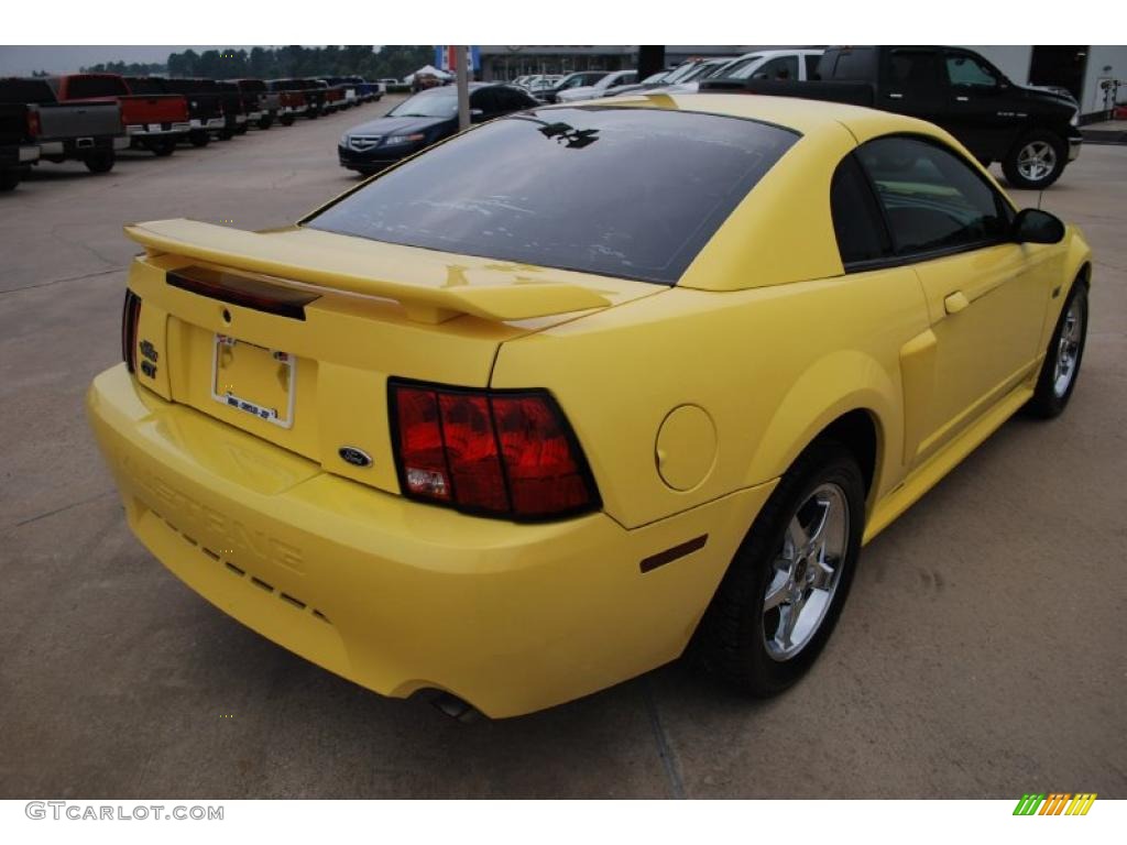 2003 Mustang GT Coupe - Zinc Yellow / Dark Charcoal photo #5