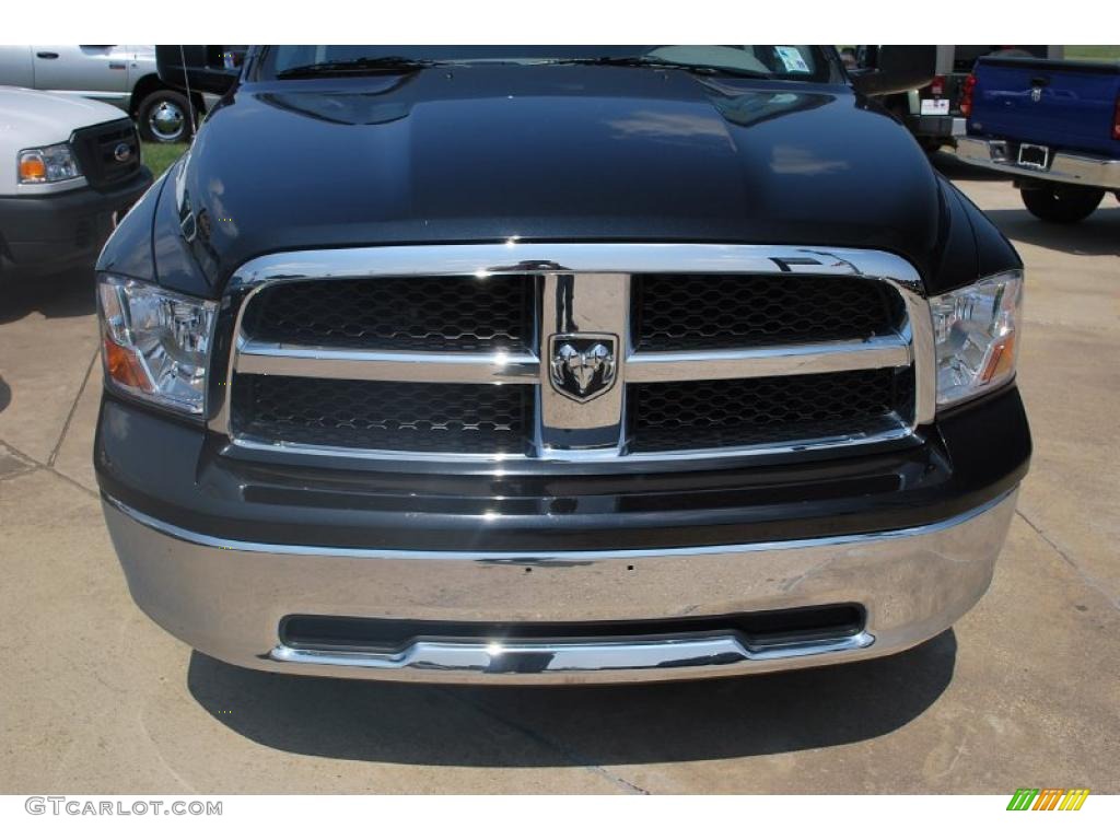 2010 Ram 1500 SLT Quad Cab - Brilliant Black Crystal Pearl / Dark Slate/Medium Graystone photo #8