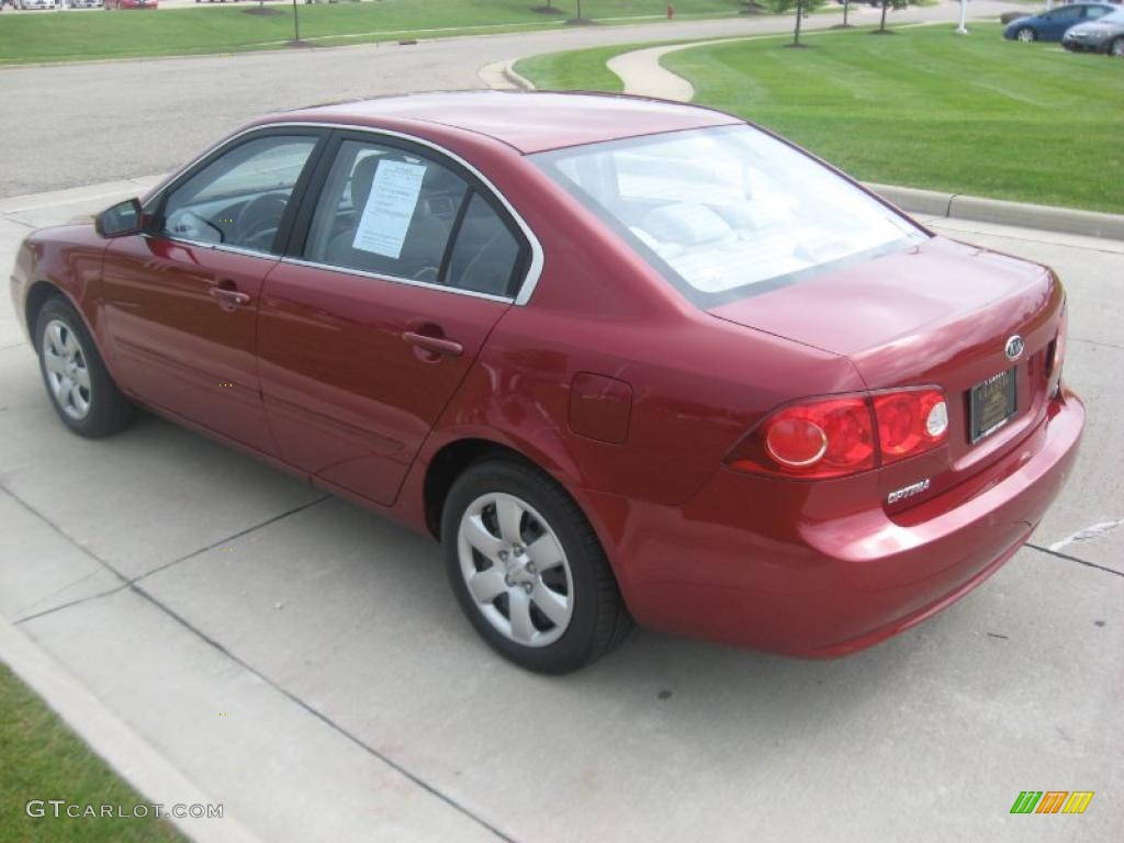 2006 Optima LX - Radiant Red / Gray photo #4