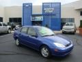 2002 Malibu Blue Metallic Ford Focus SE Sedan  photo #1