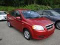 2007 Sport Red Chevrolet Aveo LS Sedan  photo #1