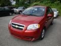 2007 Sport Red Chevrolet Aveo LS Sedan  photo #5