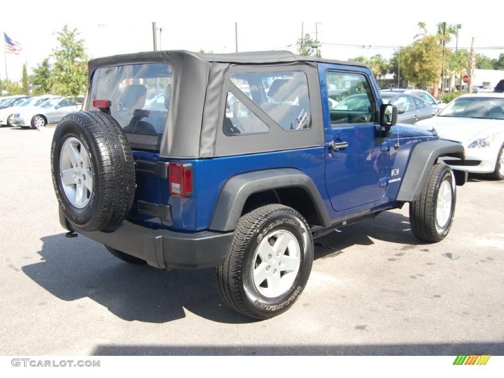 2009 Wrangler X 4x4 - Deep Water Blue Pearl Coat / Dark Slate Gray/Medium Slate Gray photo #15