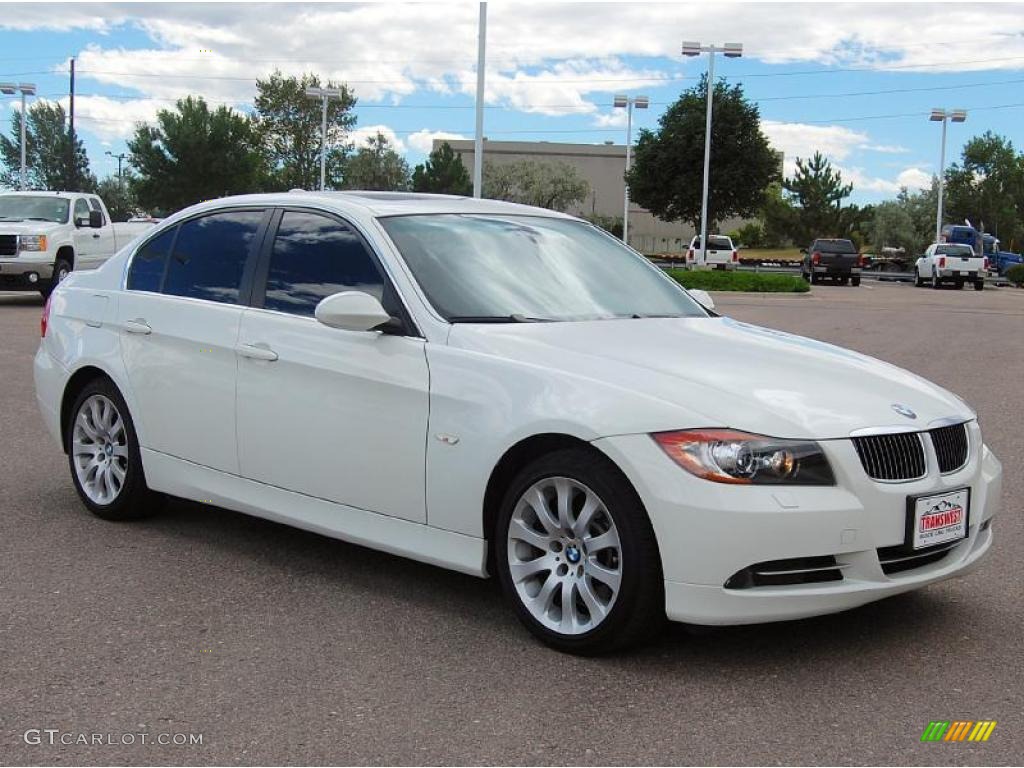 2007 3 Series 335xi Sedan - Alpine White / Black photo #1