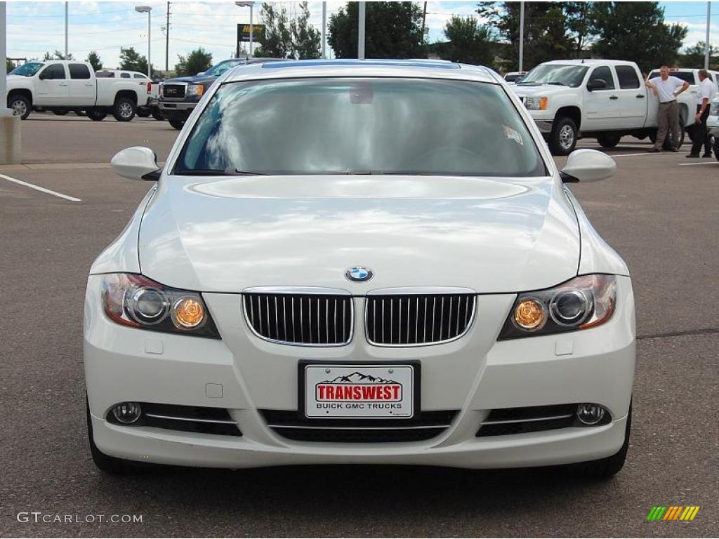 2007 3 Series 335xi Sedan - Alpine White / Black photo #3
