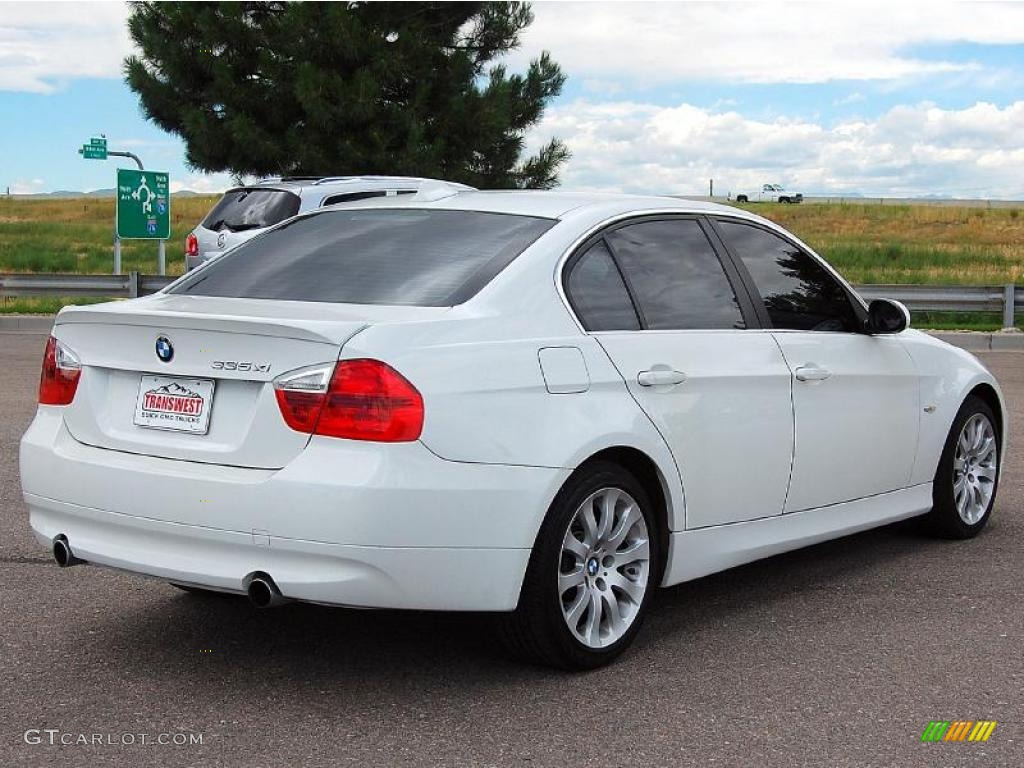 2007 3 Series 335xi Sedan - Alpine White / Black photo #9