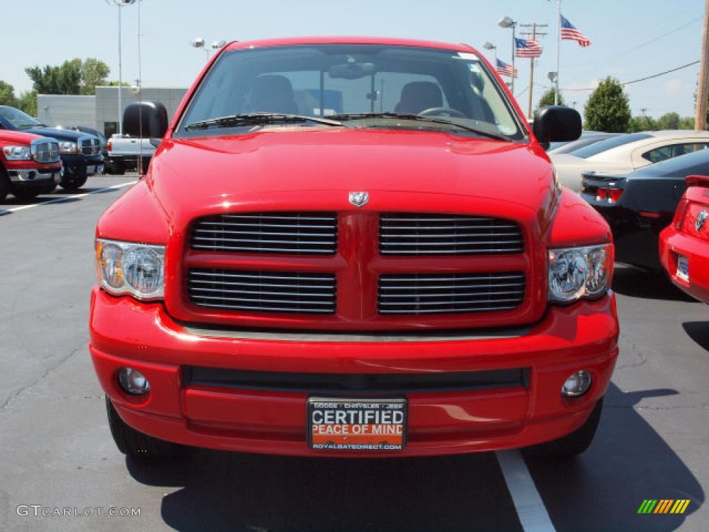 2005 Ram 1500 SLT Quad Cab 4x4 - Flame Red / Dark Slate Gray photo #8