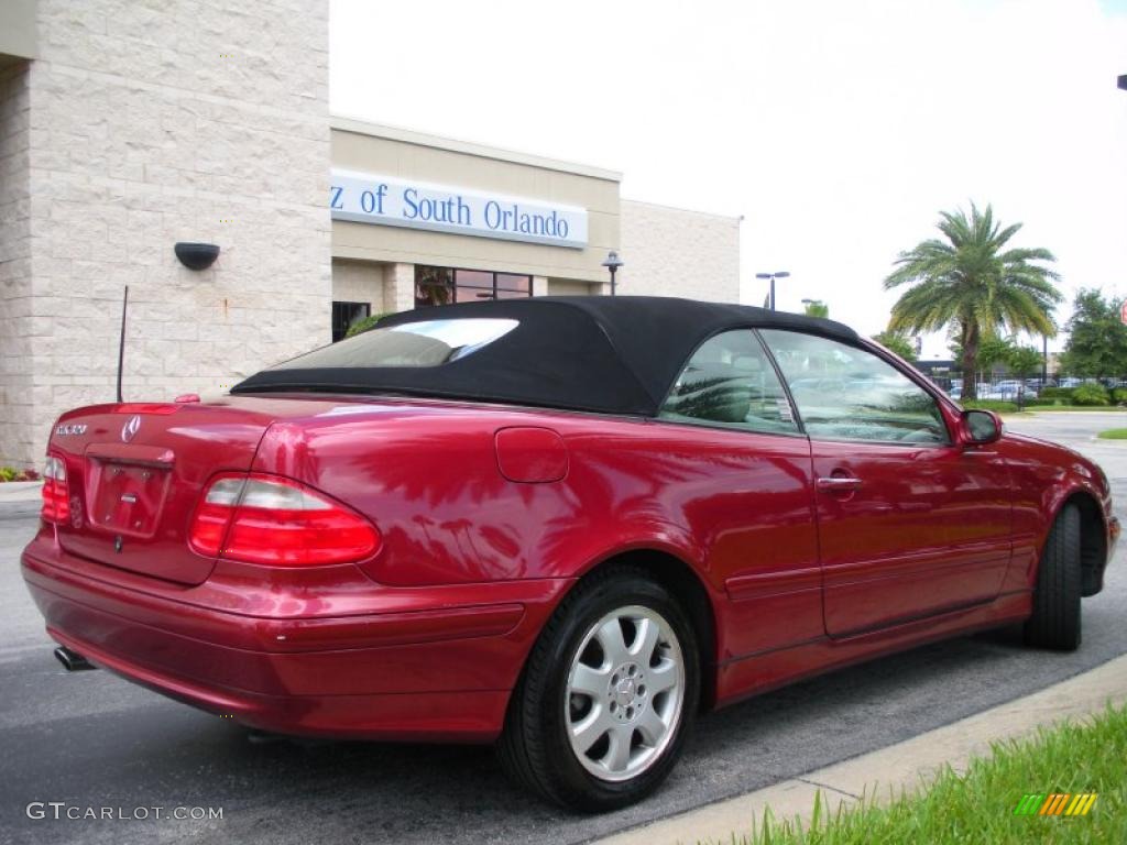 2003 CLK 320 Cabriolet - Magma Red / Ash photo #6