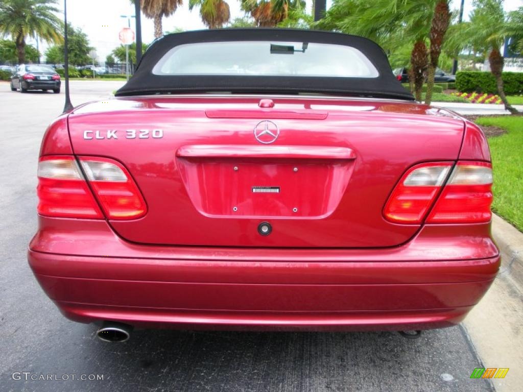 2003 CLK 320 Cabriolet - Magma Red / Ash photo #7