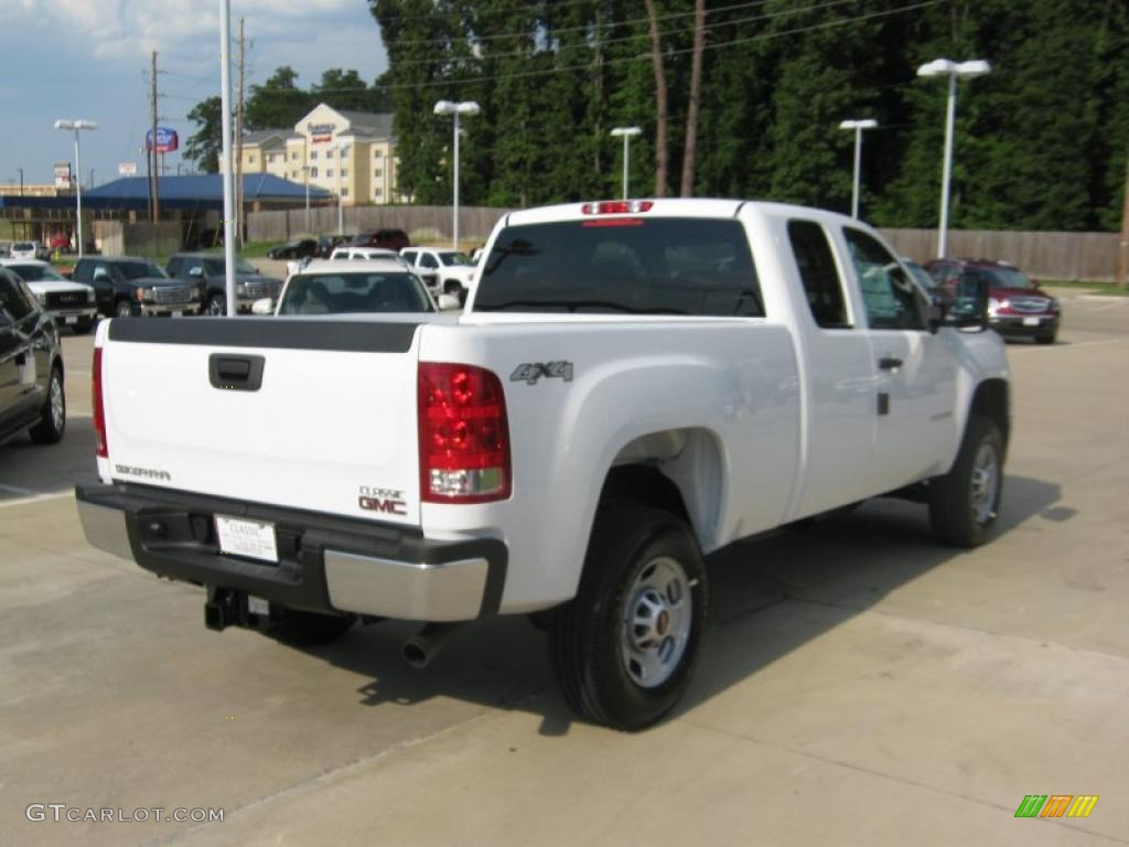 2011 Sierra 2500HD Work Truck Extended Cab 4x4 - Summit White / Dark Titanium photo #5