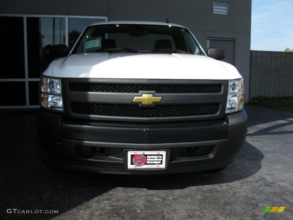 2008 Silverado 1500 Work Truck Regular Cab - Summit White / Dark Titanium photo #3